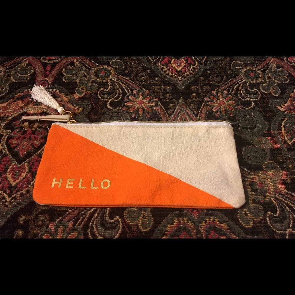 NEW “HELLO” Canvas Cosmetic Bag